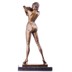 Erotikus női akt - bronz szobor márványtalpon képe